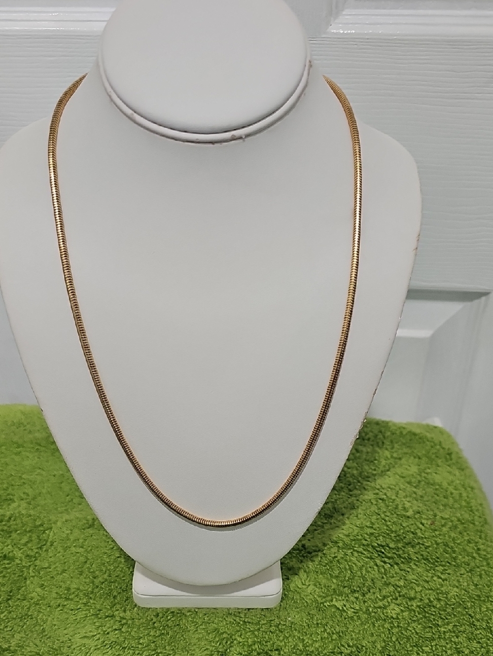 Yellow Gold Snake Chain Necklace -